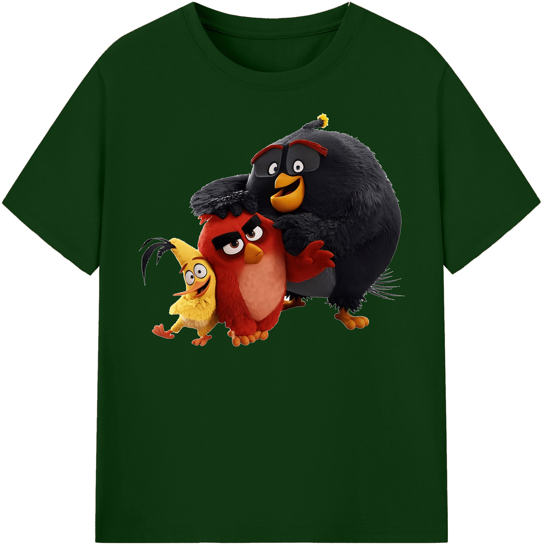 （画像用） Angry Birds アングリーバード 綿100％半袖Tシャツ（フロントプリント）